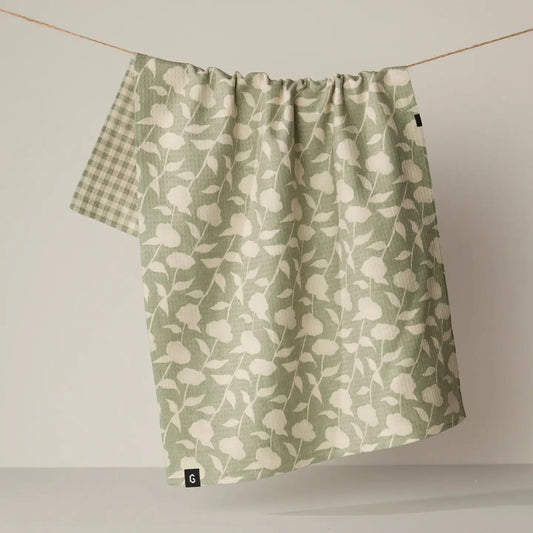 Sage Blossom Luxe Kitchen Towel