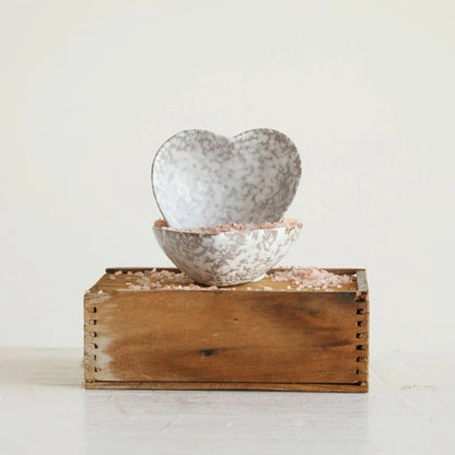 Stoneware Heart Dish