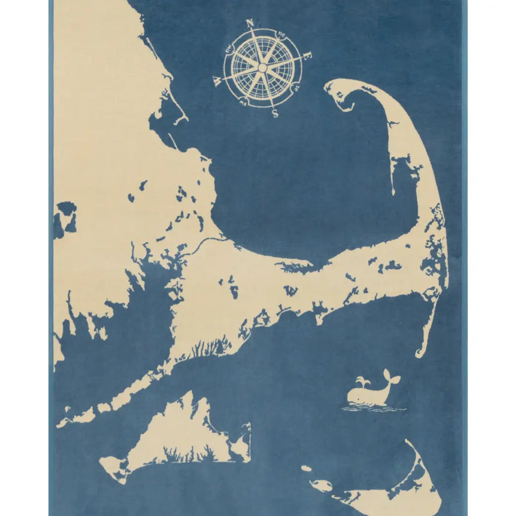 ChappyWrap Cape and Islands Ocean Blue Blanket