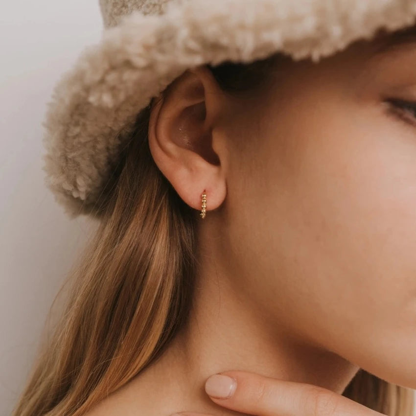 Gold Ball Hoops Small