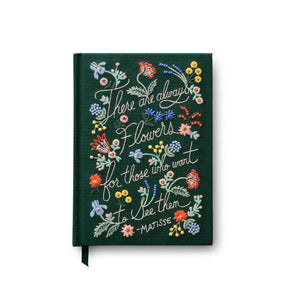 There Are Always Flowers Embroidered Journal