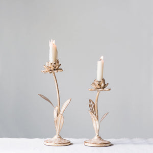 Floral Candlestick Holders
