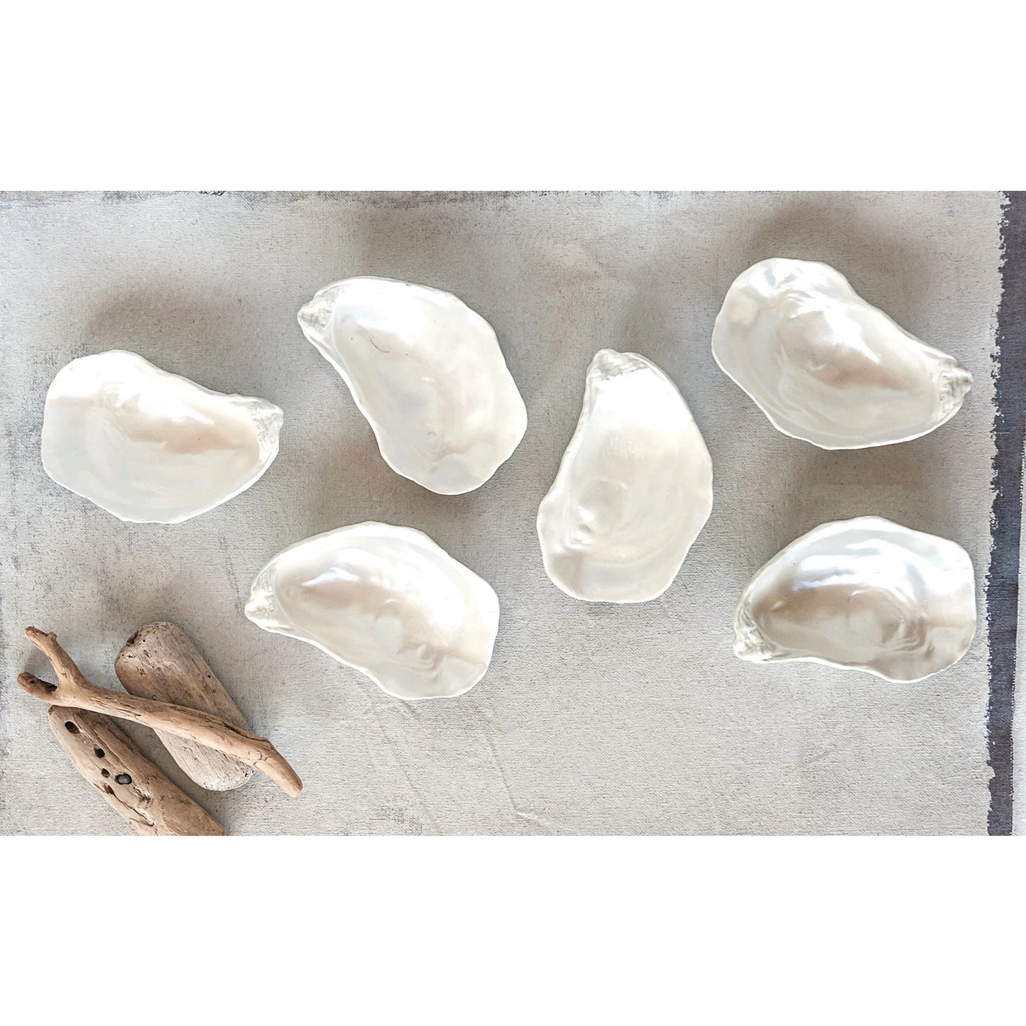 Iridescent Ceramic Oyster Shaped Dish