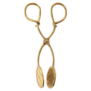 Brass Leaf Serving Tongs