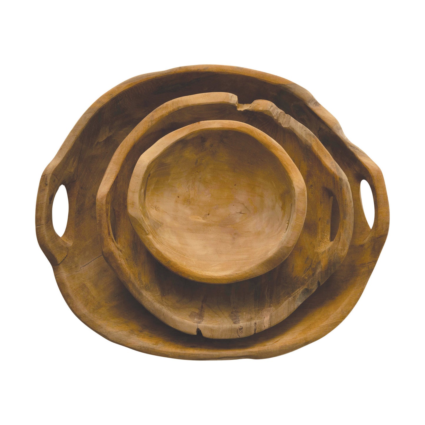 Teak Wood Bowl with Handle