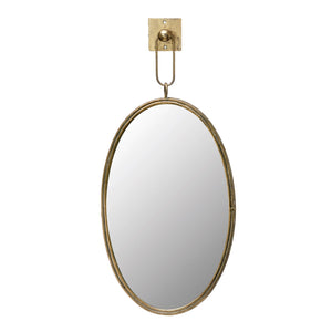 Obsidian Small Bracket Oval Mirror