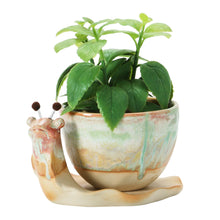 Load image into Gallery viewer, Garden Snail Planter &amp; Saucer
