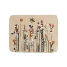 Load image into Gallery viewer, Floral Garden Floral Upholstered Stool Top View
