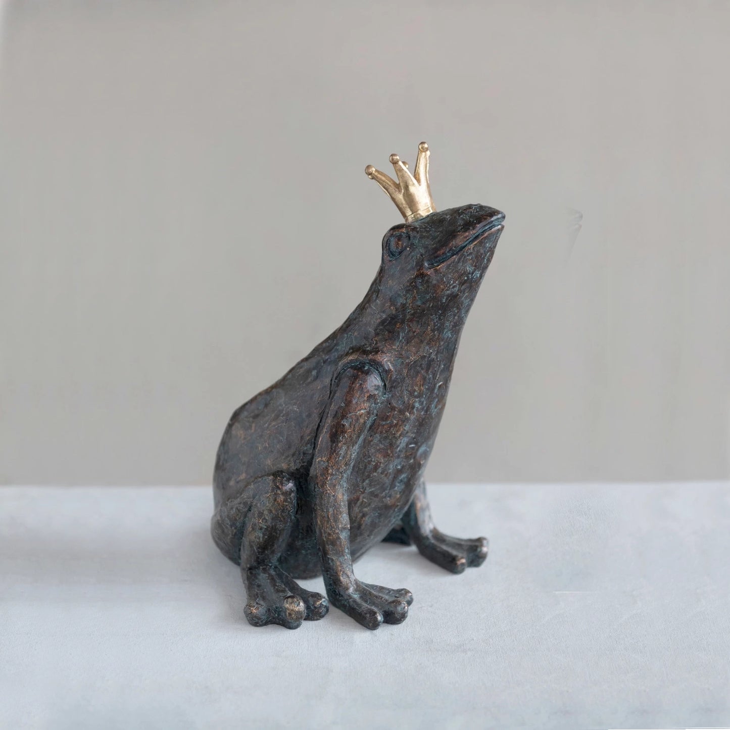 Patina Prince Frog Figurine