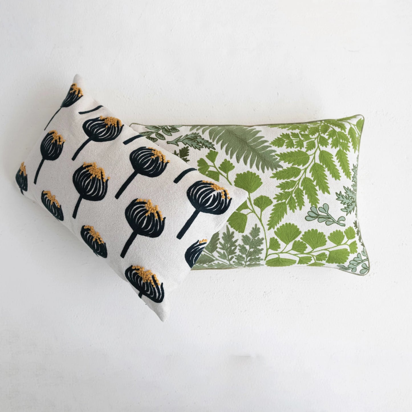 Gingko Leaf Botanical Lumbar Pillow
