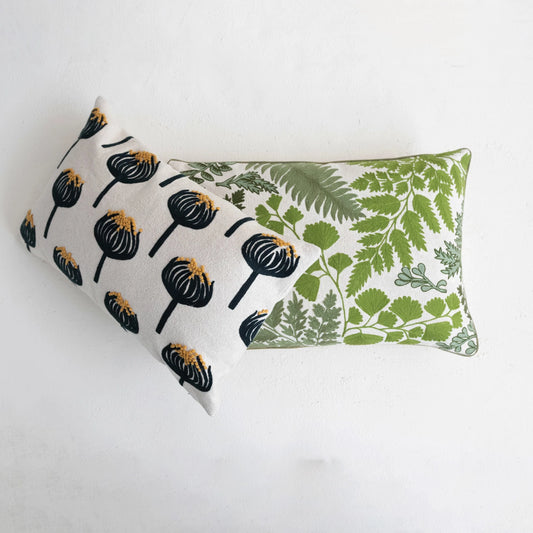 Gingko Leaf Botanical Lumbar Pillow