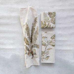 Botanical Linen Printed Tea Towels