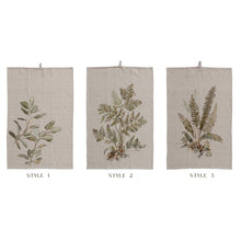Load image into Gallery viewer, Botanical Linen Printed Tea Towels
