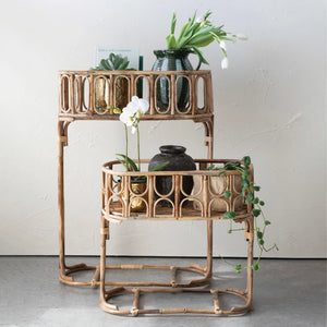 Rattan Oval Planters