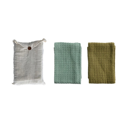 Cotton Waffle Tea Towel Set