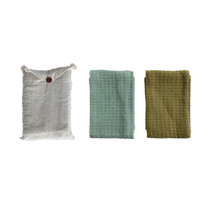 Cotton Waffle Tea Towel Set