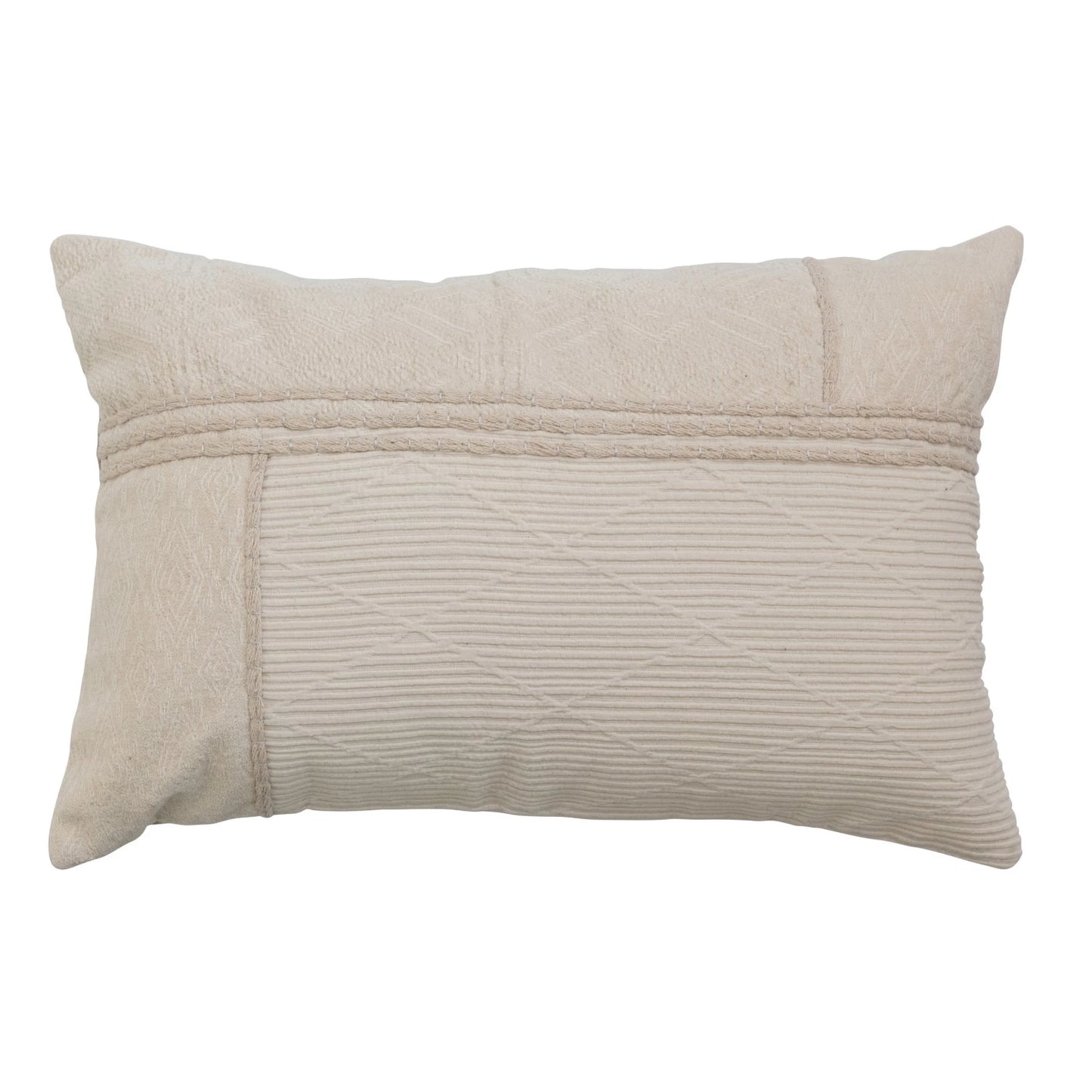 Sanctuary Lumbar Pillow with Rope Embroidery