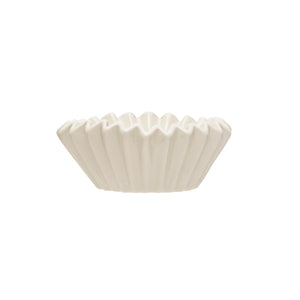 White Fluted Bowls