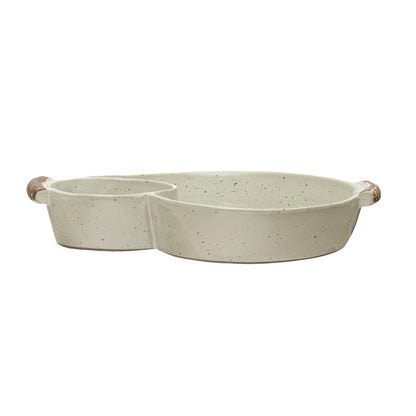 Sectioned Chip & Dip Serving Dish