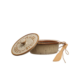 Stoneware Brie Baker & Spreader Set