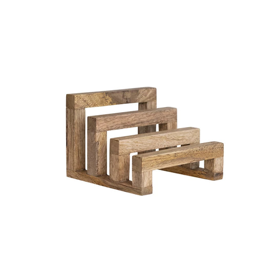 Wooden Sectioned Cutting Board Stand