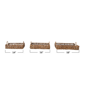 Hand-Woven Rattan Trays