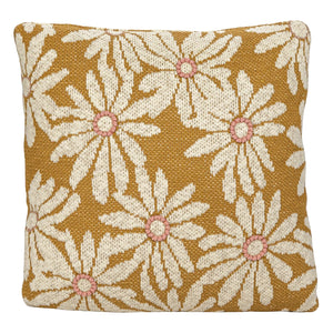 Little One Yellow Flowers Embroidered Pillow