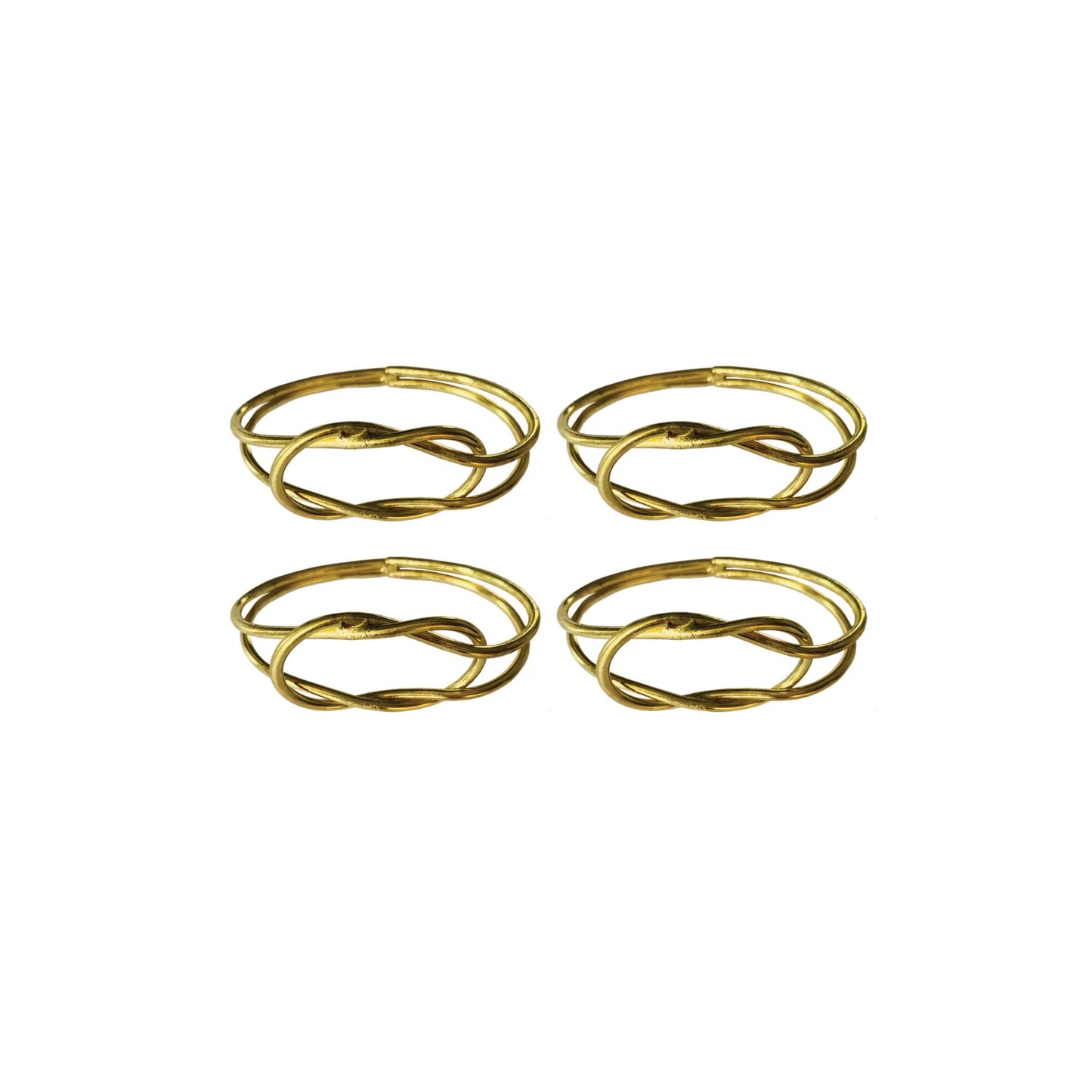 Gold Twisted Knot Napkin Rings