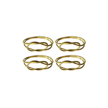 Load image into Gallery viewer, Gold Twisted Knot Napkin Rings
