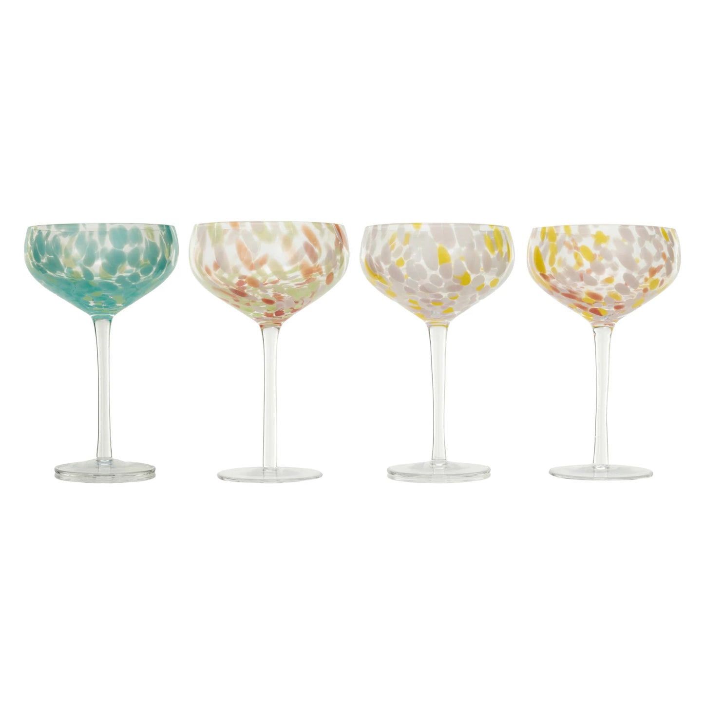 Blown Confetti Coupe Glasses