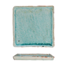 Load image into Gallery viewer, Aqua Stoneware Serving Tray
