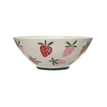 Load image into Gallery viewer, Rustic Strawberries Serving Bowl
