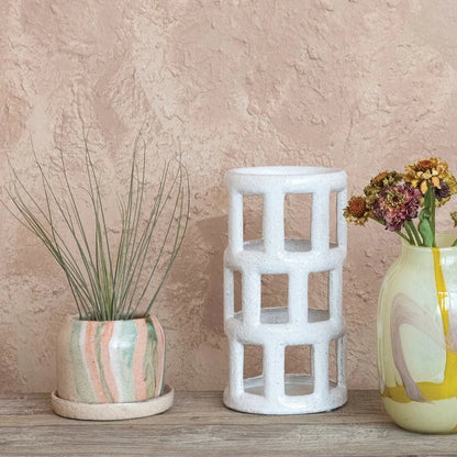 Mineral & Sand Planter w/ Saucer