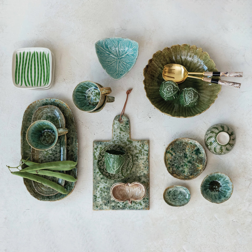 Small Green Crackle Glaze Bowl