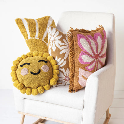 Little One Cotton Tufted Sun Pillow