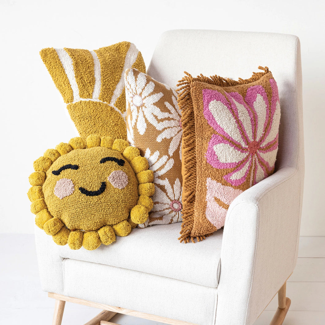 Little One Cotton Tufted Sun Pillow
