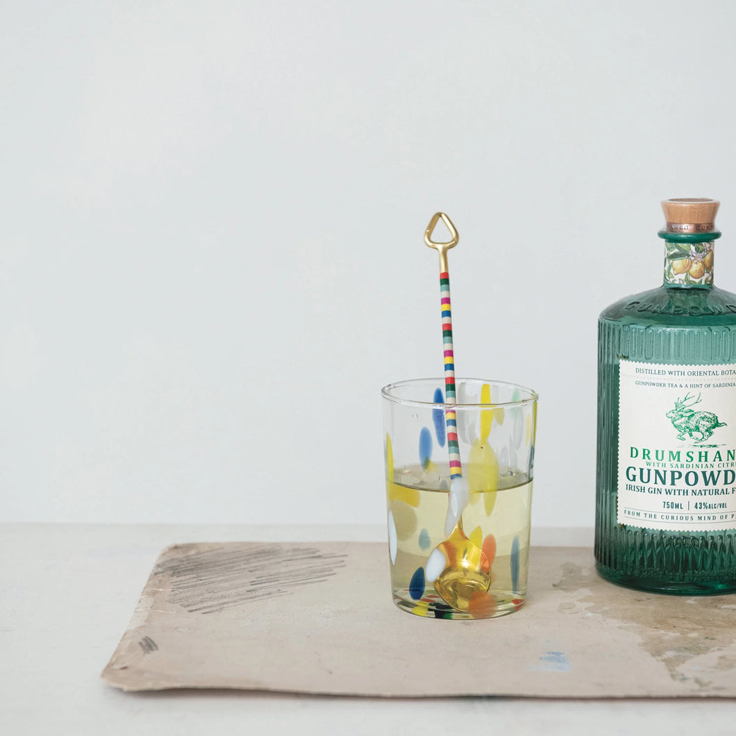 Blown Confetti Drinking Glass
