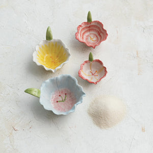 Painted Flower Shaped Prep Bowls