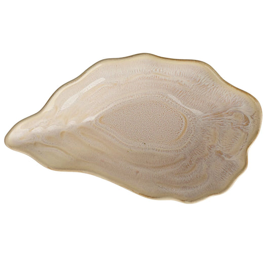 Small Stoneware Oyster Shell Shaped Bowl