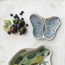 Load image into Gallery viewer, Whimsical Butterfly Stoneware Plate
