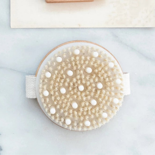 Round Cherry Wood Bath Brush