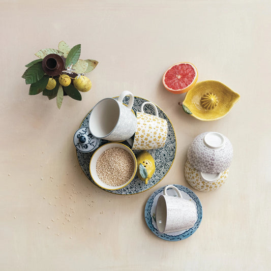 Meadow Hand-Stamped Stoneware Mug