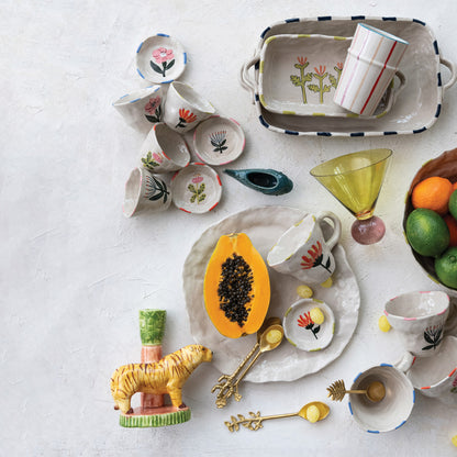 Whimsy Hand Painted Stoneware Dish