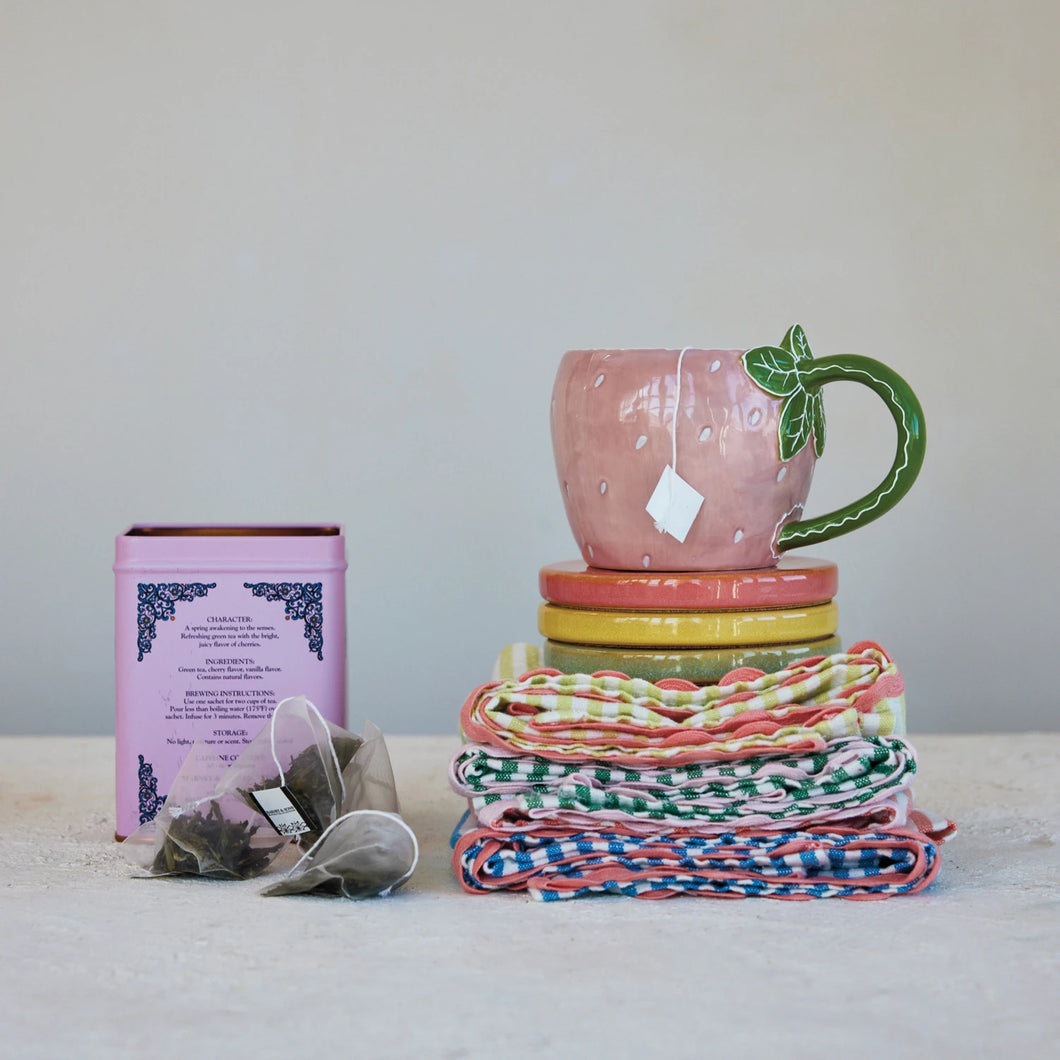 Strawberry Shaped Stoneware Mug