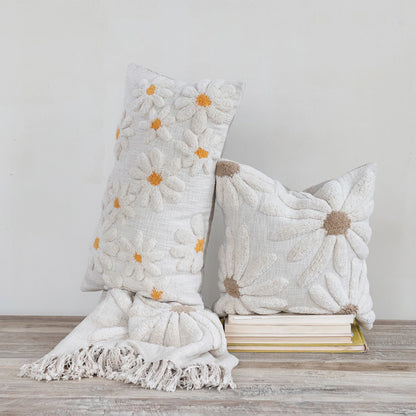 Little One Tufted Flowers Pillow
