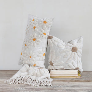 Little One Tufted Flowers Pillow