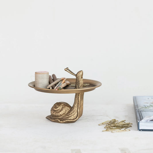 Snail Stand Decorative Metal Tray