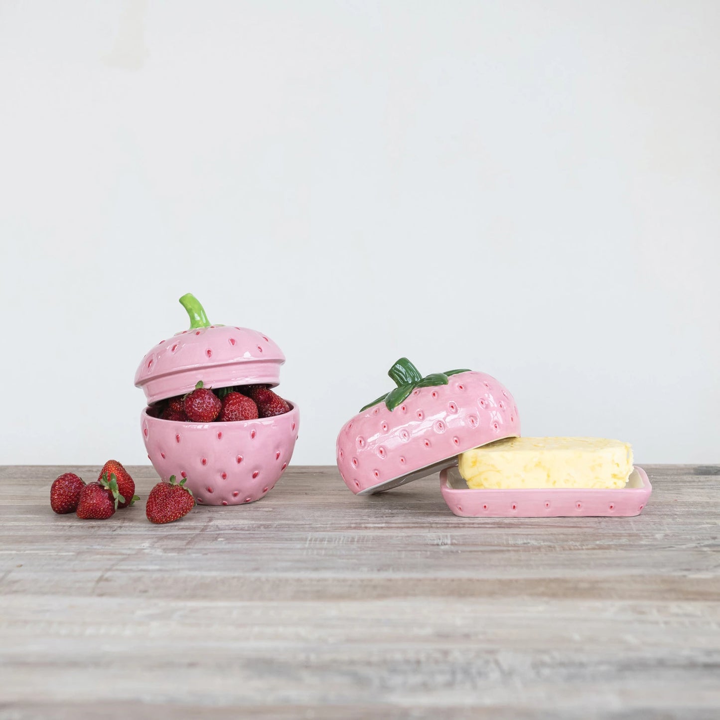 Strawberry Shaped Butter Dish