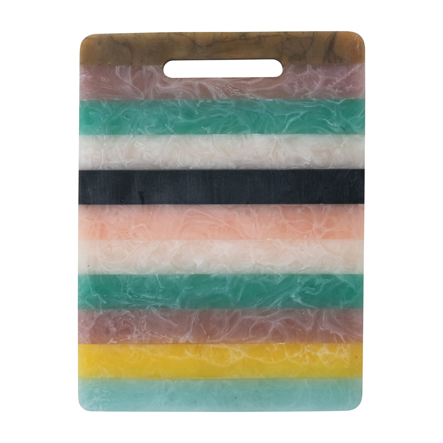 Marbled Resin Retro Striped Cheese Board