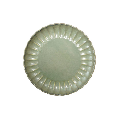 Glazed Fluted Stoneware Plate